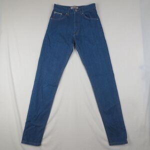 Naked & Famous Jeans Womens‎ 25 Island Blue Stretch Selvedge Max High Rise Denim